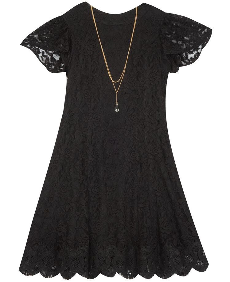 Black lacey dress with neckpiece