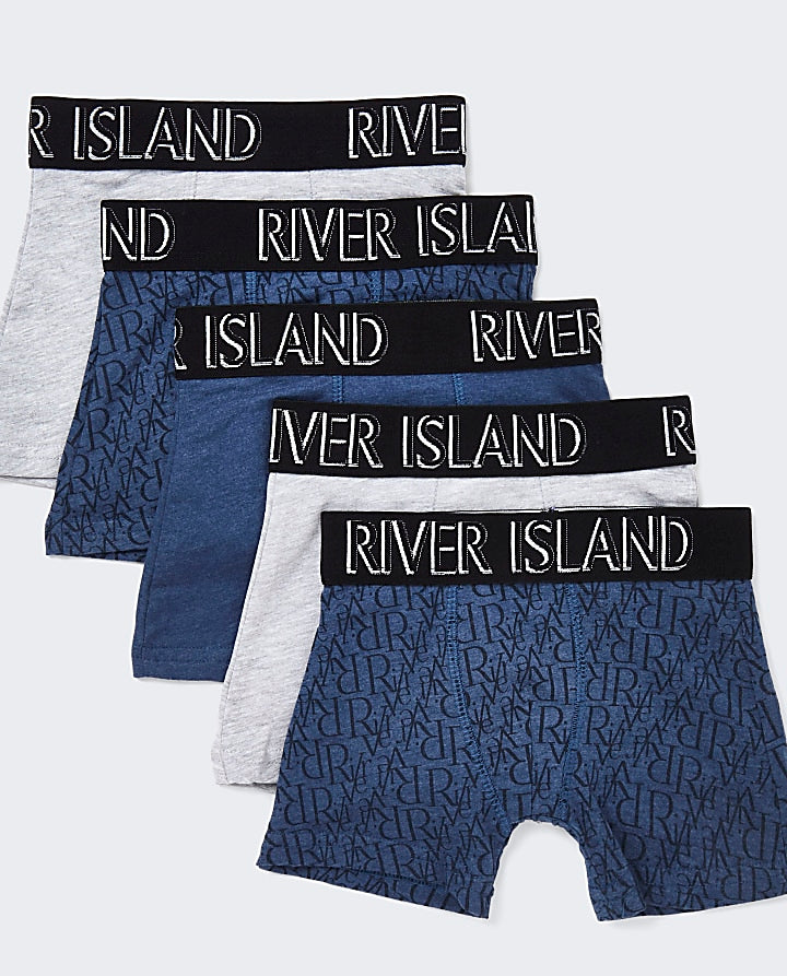 River island 3pcs boxers in navy blue