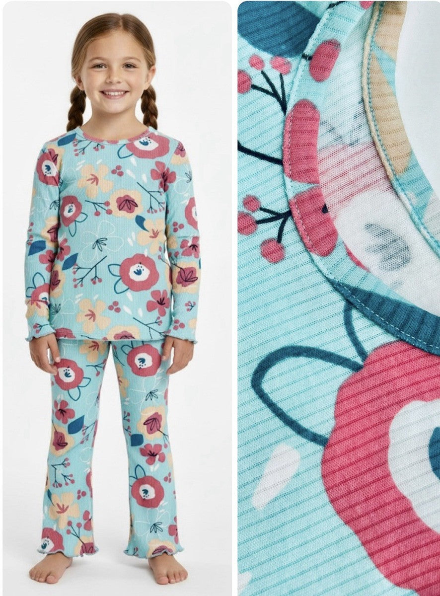 Dunnes floral long sleeve pjs