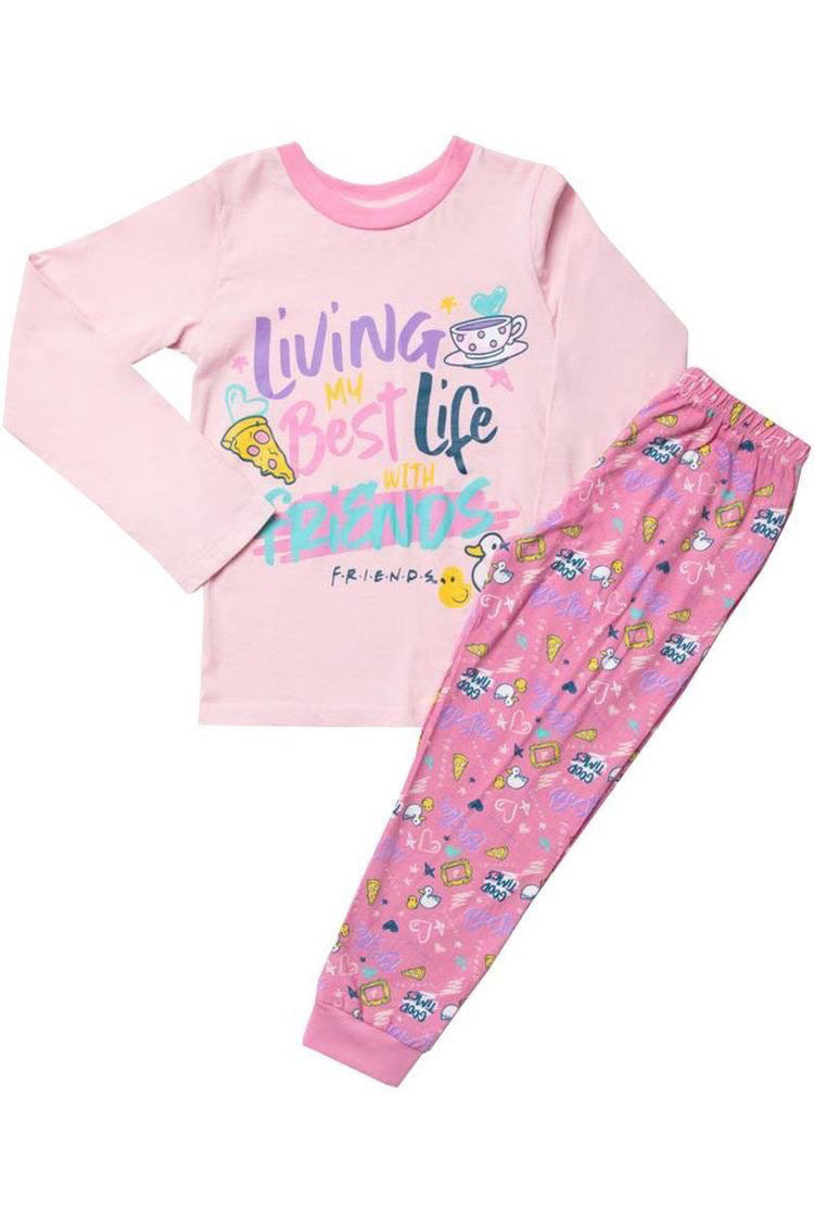 Living my bestlife pjs pink girls