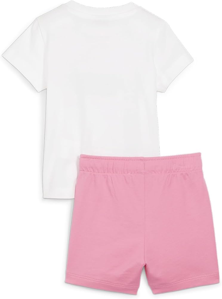 MNC plain white tee and pink shorts