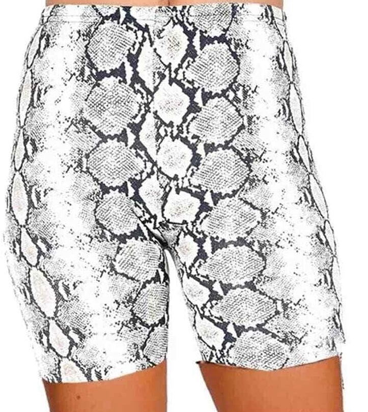 Girls cycling shorts in snakeprint