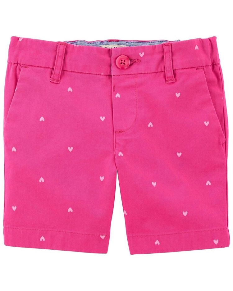 Pink shorts with heart design