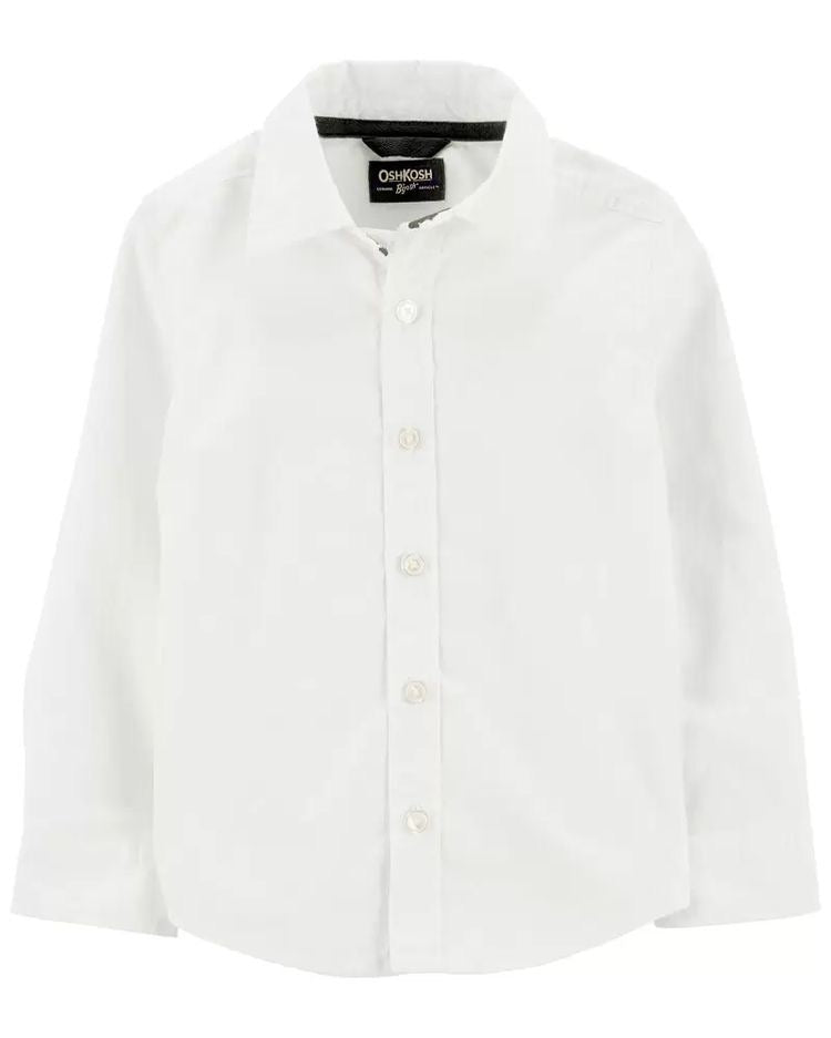 Oshkosh white boys shirt