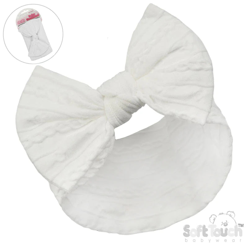 White head band with bow