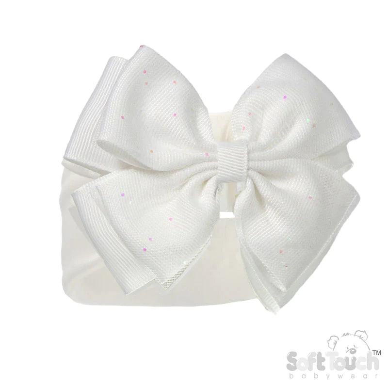 glitter white headband