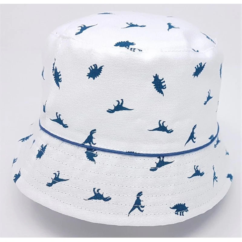 Dino bucket hat in white