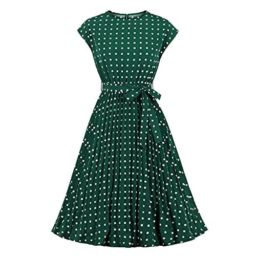 Polka dot green dress