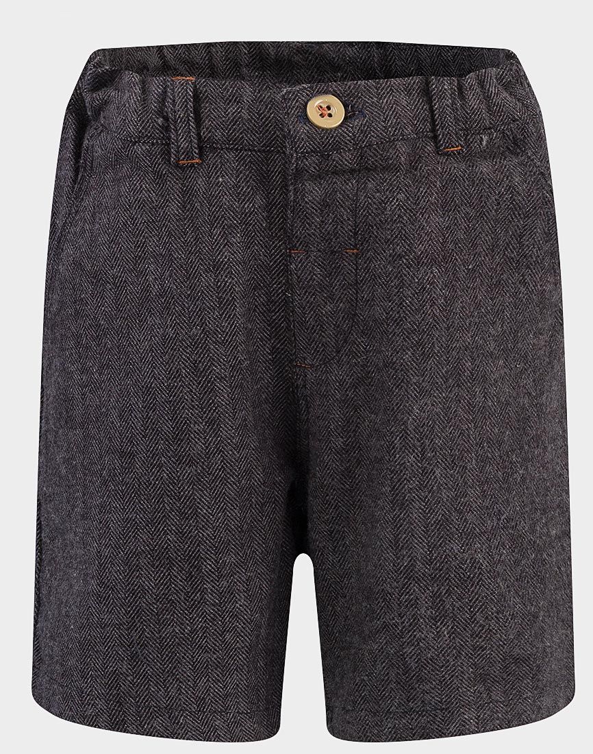 Gray brushed shorts for boys
