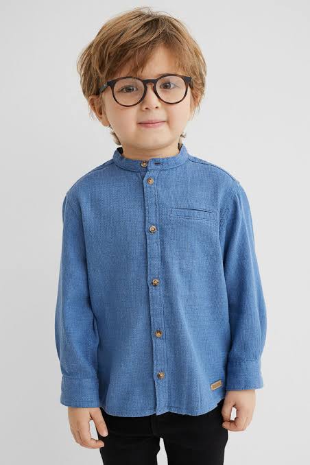 Zara grandad shirt in blue
