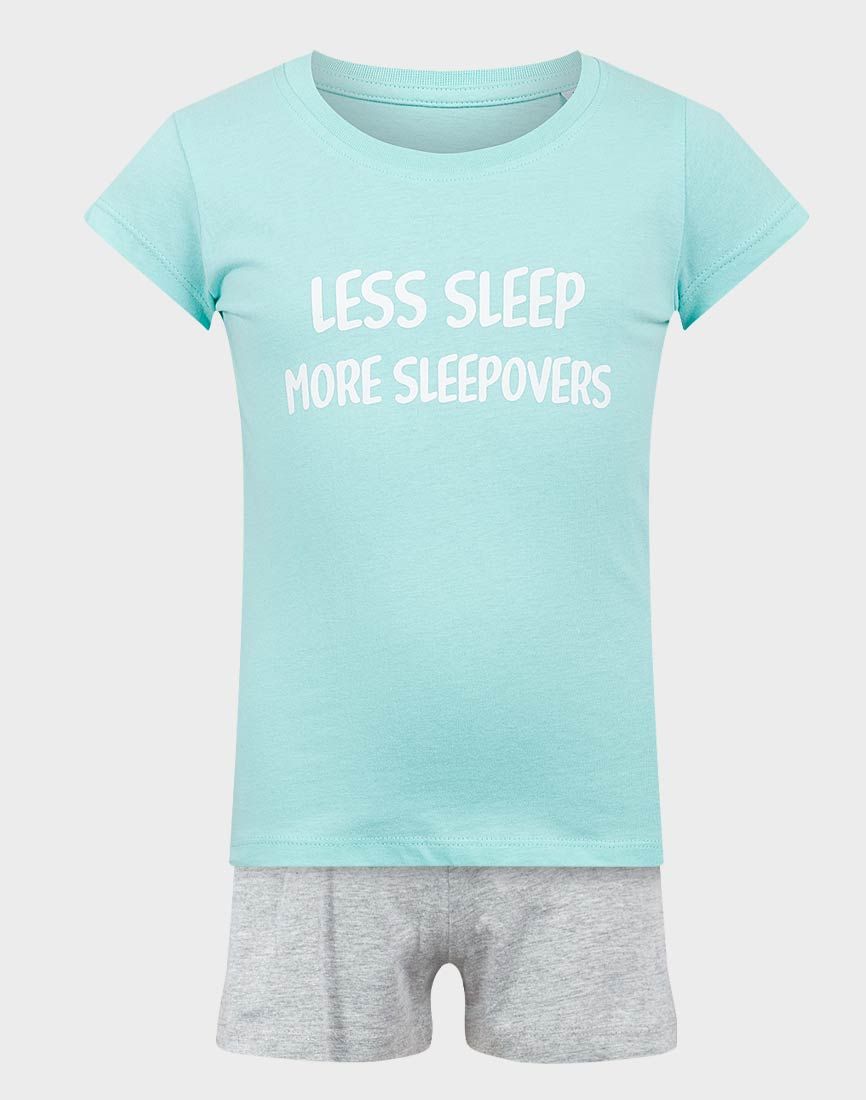 Less sleep more sleepover pjs