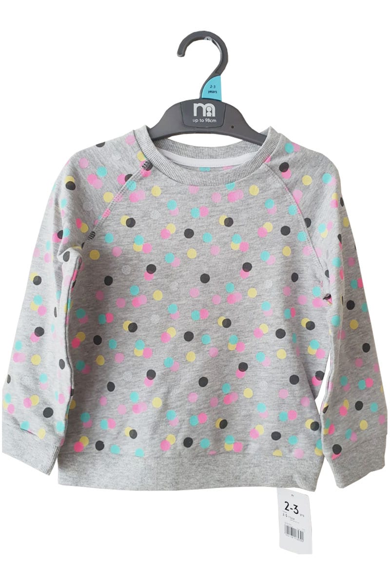 Polka dot sweatshirt girls