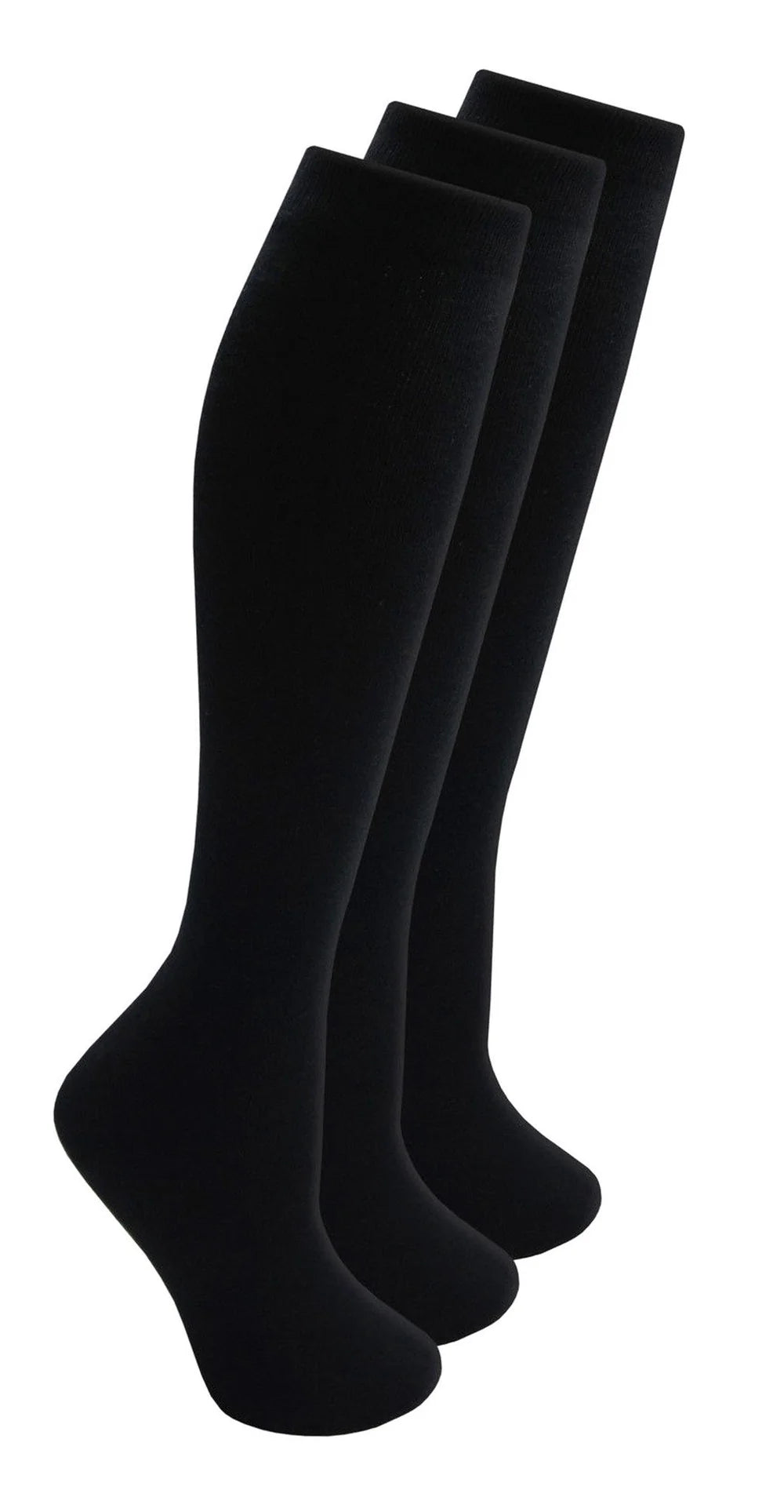 Black 3pairs knee high school socks