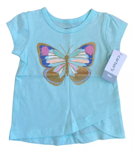 carters butterfly girls top