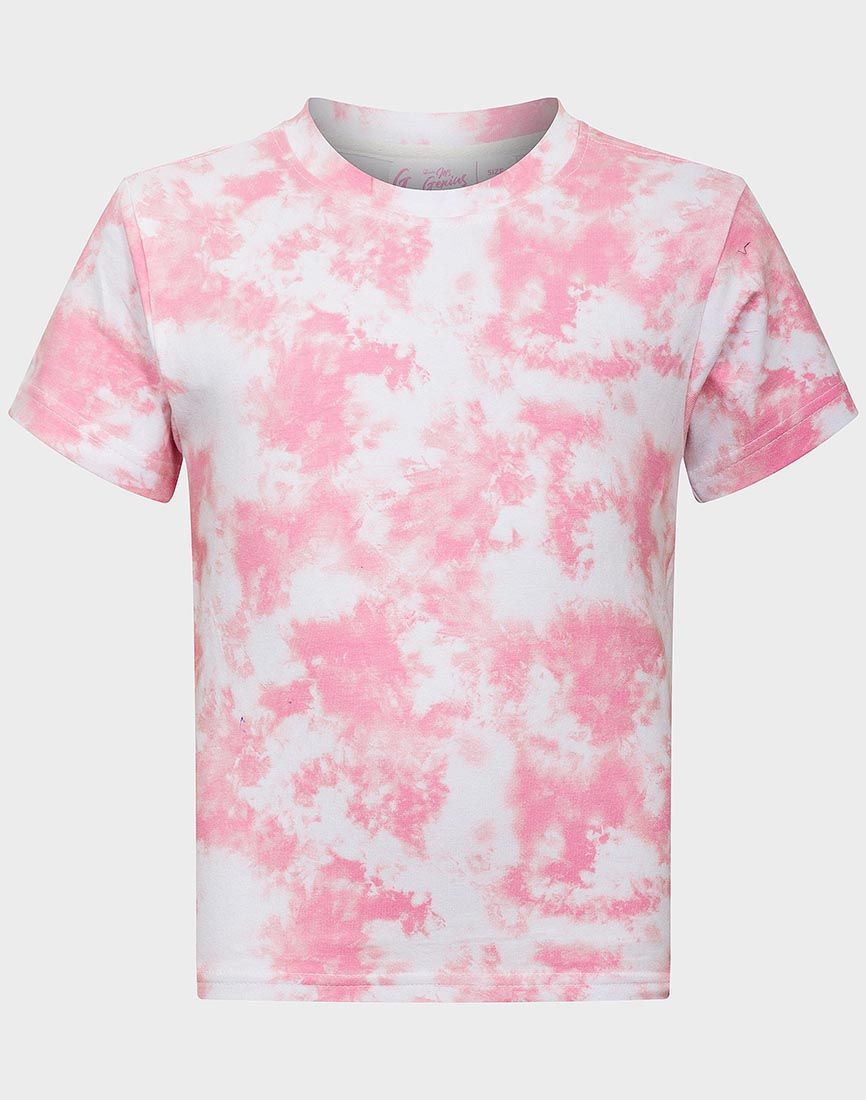 Tie dye girls pink top