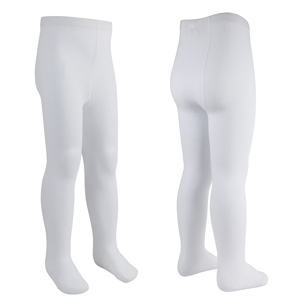 Pure white girls cotton tights