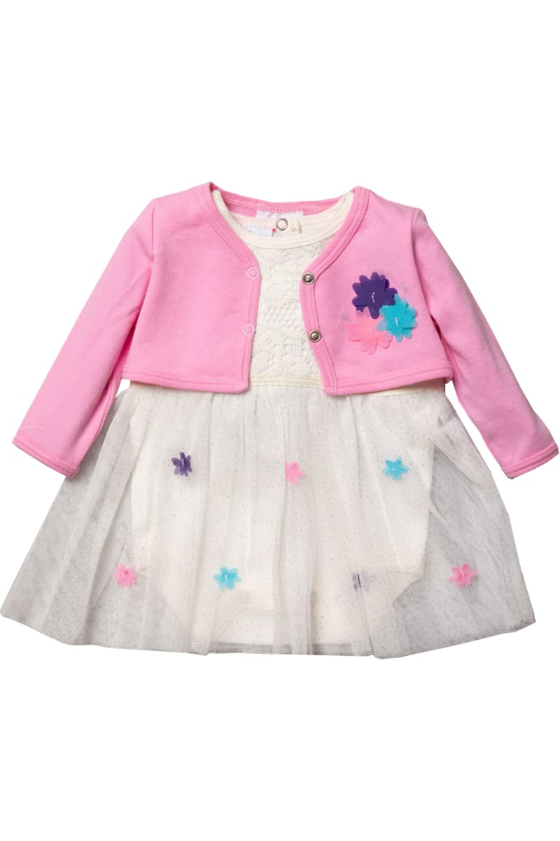 Lily Jack dress with pink attached bolero