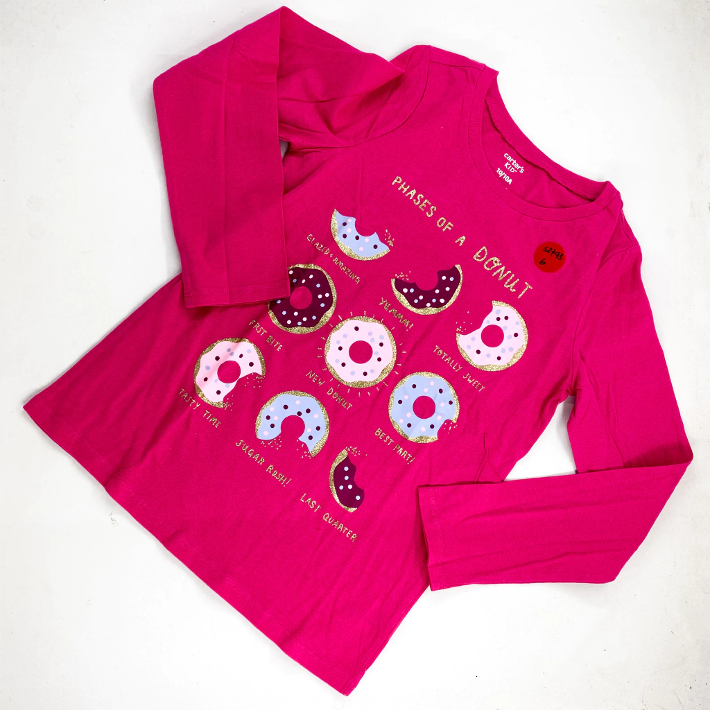 Carter pink top phases of a donut