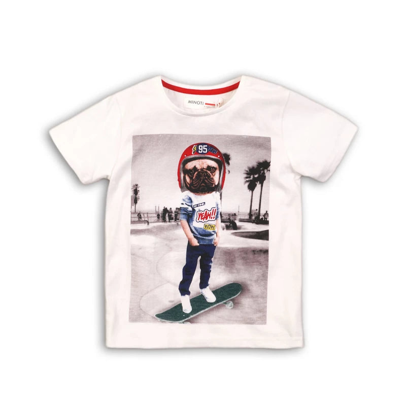Minoti white graphic tee