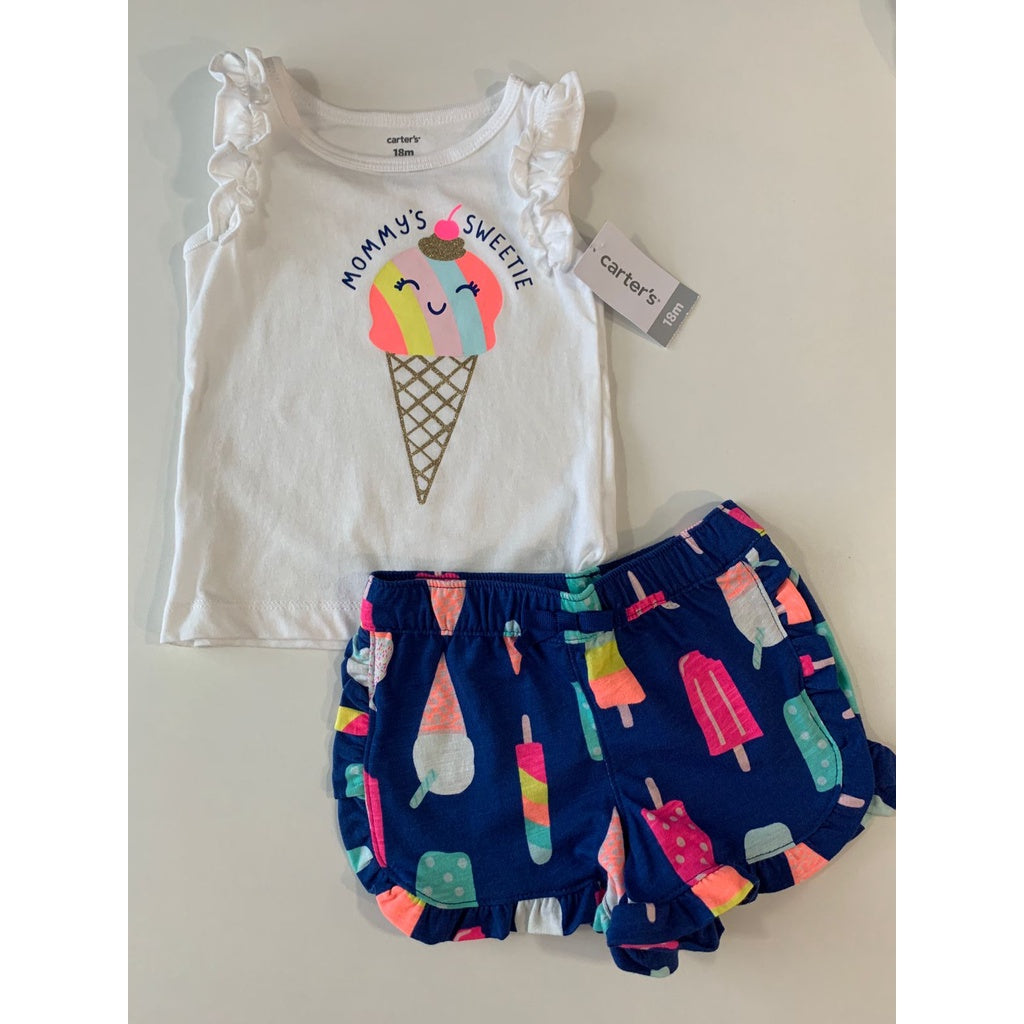 Carters girls 2pcs popsicle set