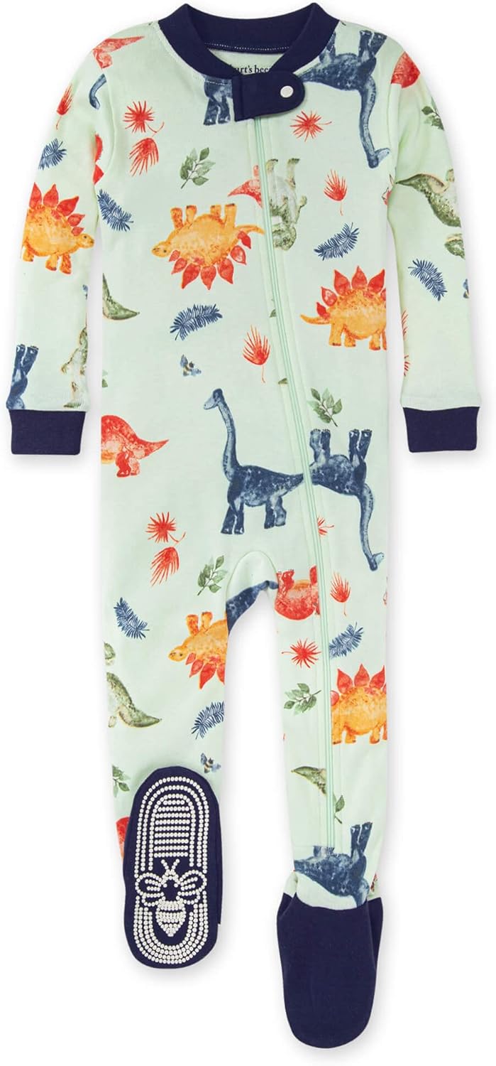 Burtbees sleepsuit in dinosaur design