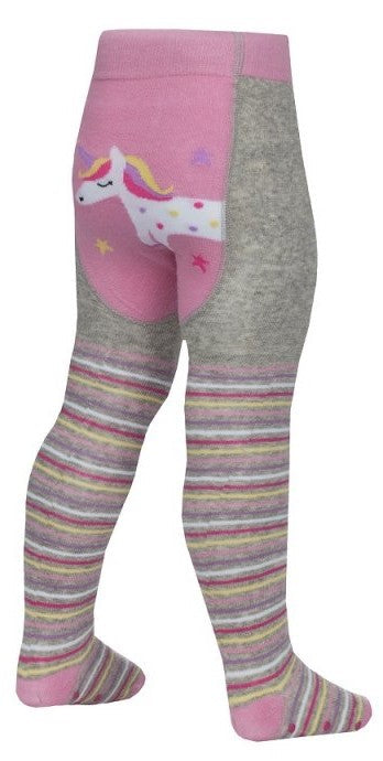 Unicorn design tights in grey