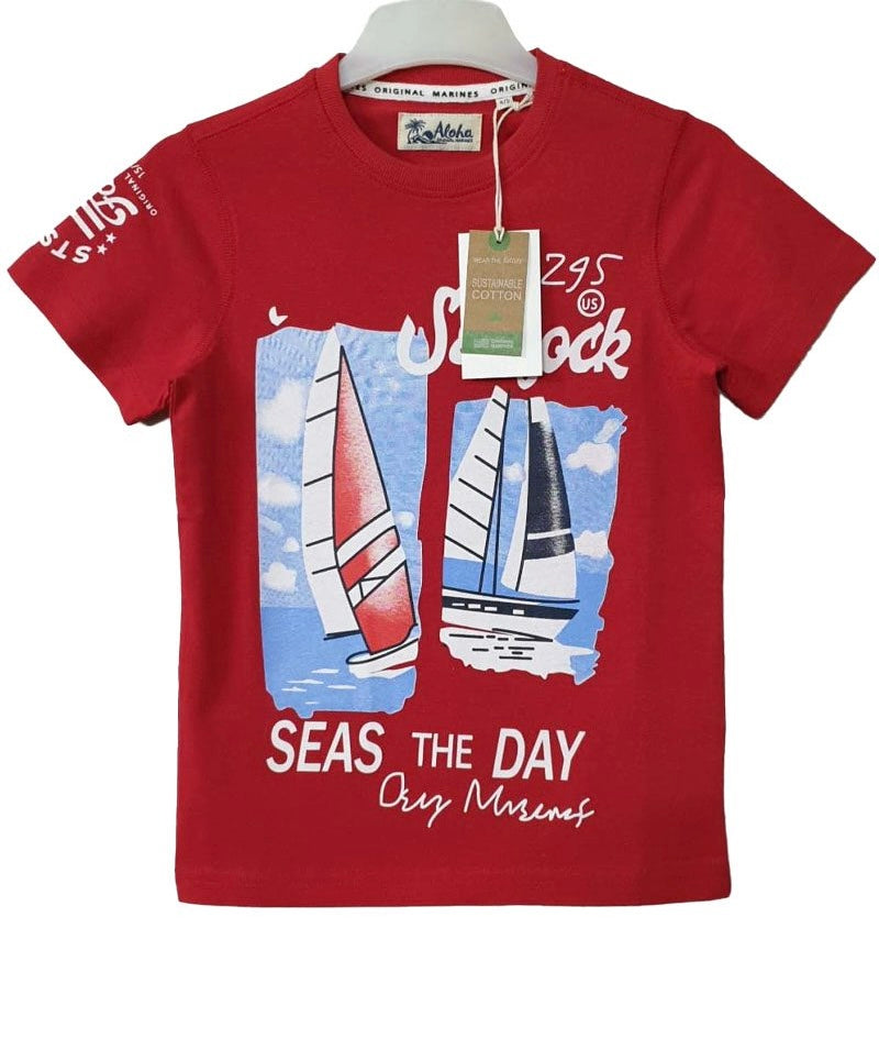 Original marines baby boy red t-shirt