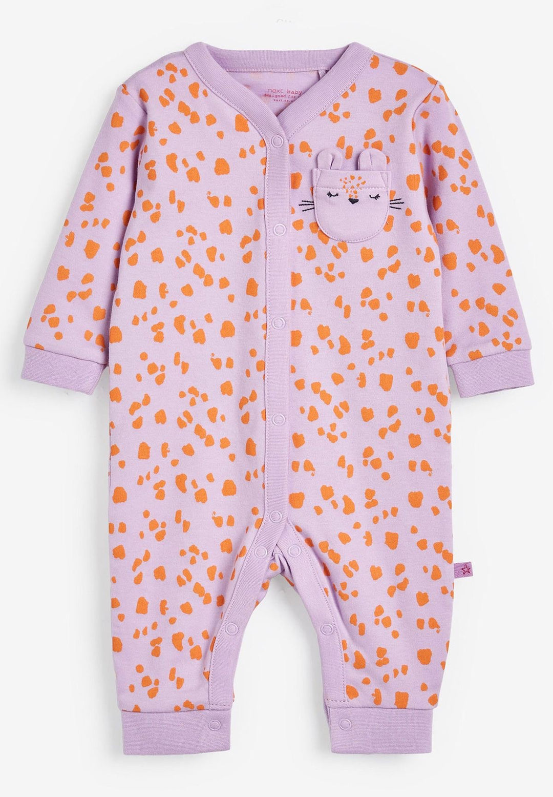 Next orange print sleepsuit