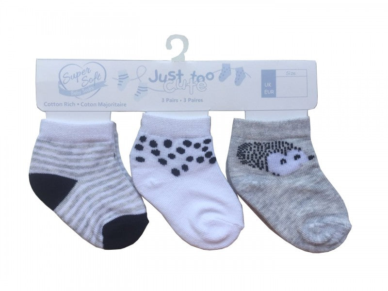 Boys cotton 3pcs socks
