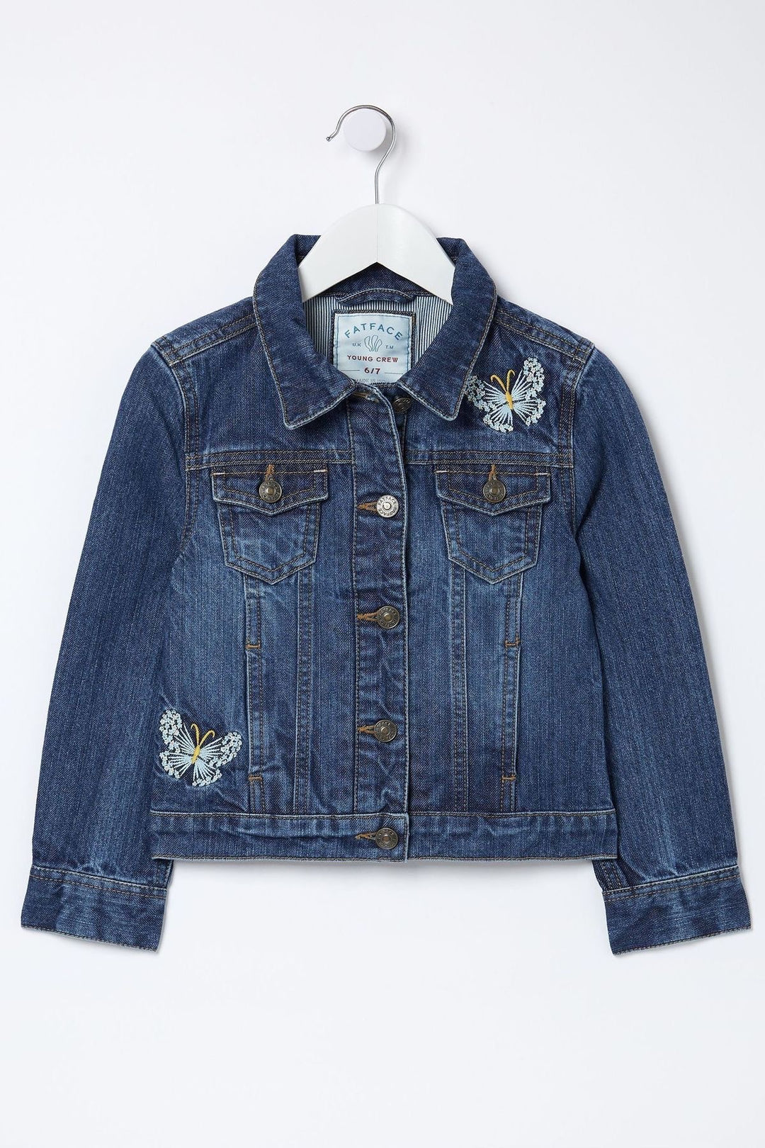 F.Face denim embriodered jacket for girls