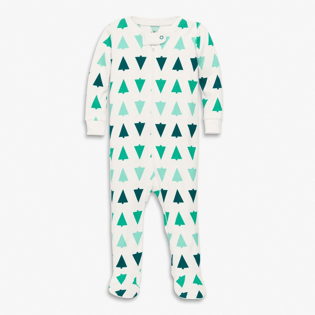 Primary sleepsuit in green candy trees