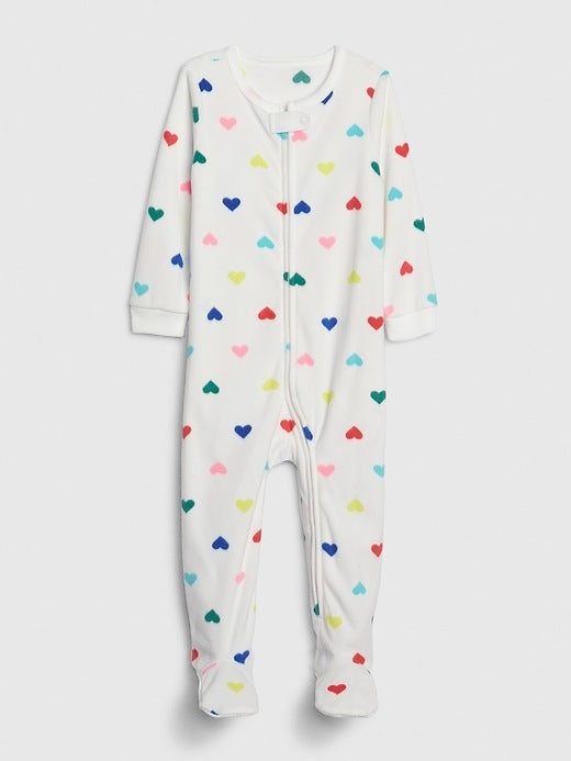 Primary sleepsuit in big hearts