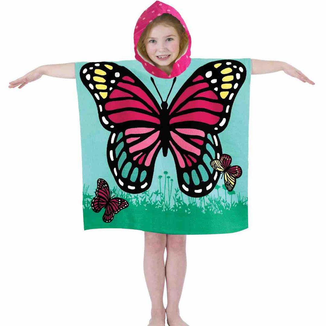 Butterfly hooded design poncho