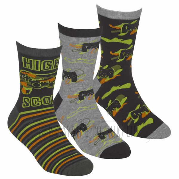 Boys 3pairs fancy gaming design socks ii