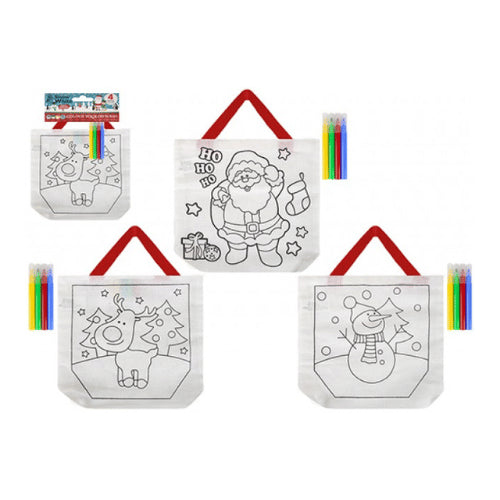 Santa DIY bags with 4 color pens