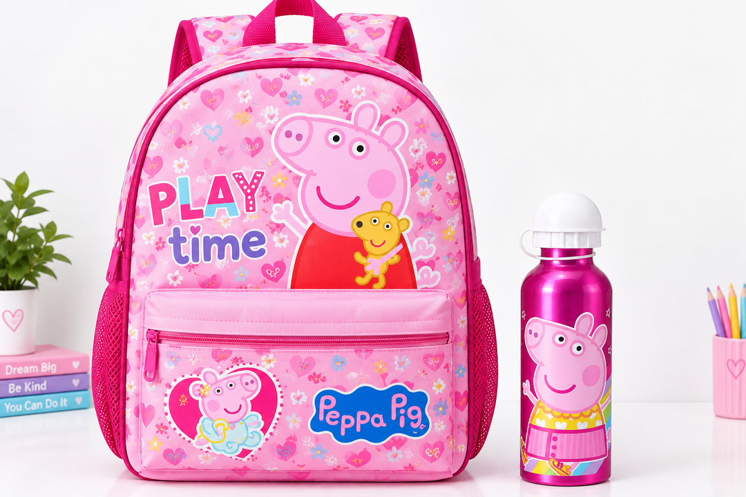 Peppa Pig deluxe backpack and bottle