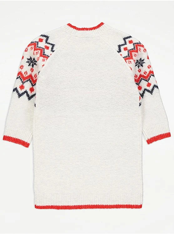 Fairisle Christmas Robin kids knitted jumper