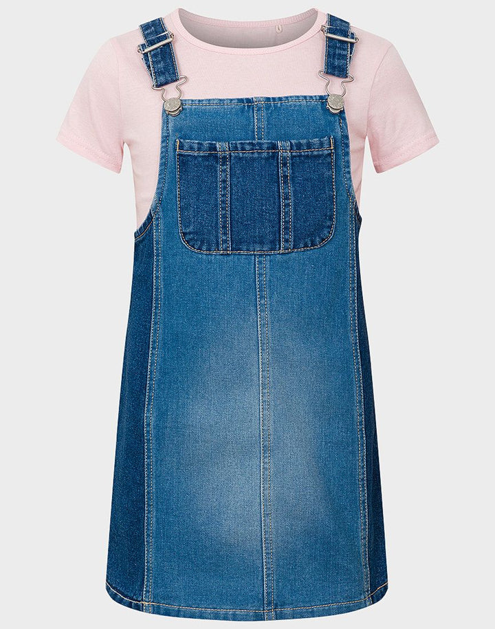 M&Co Denim Pinafore Dress with T-shirt