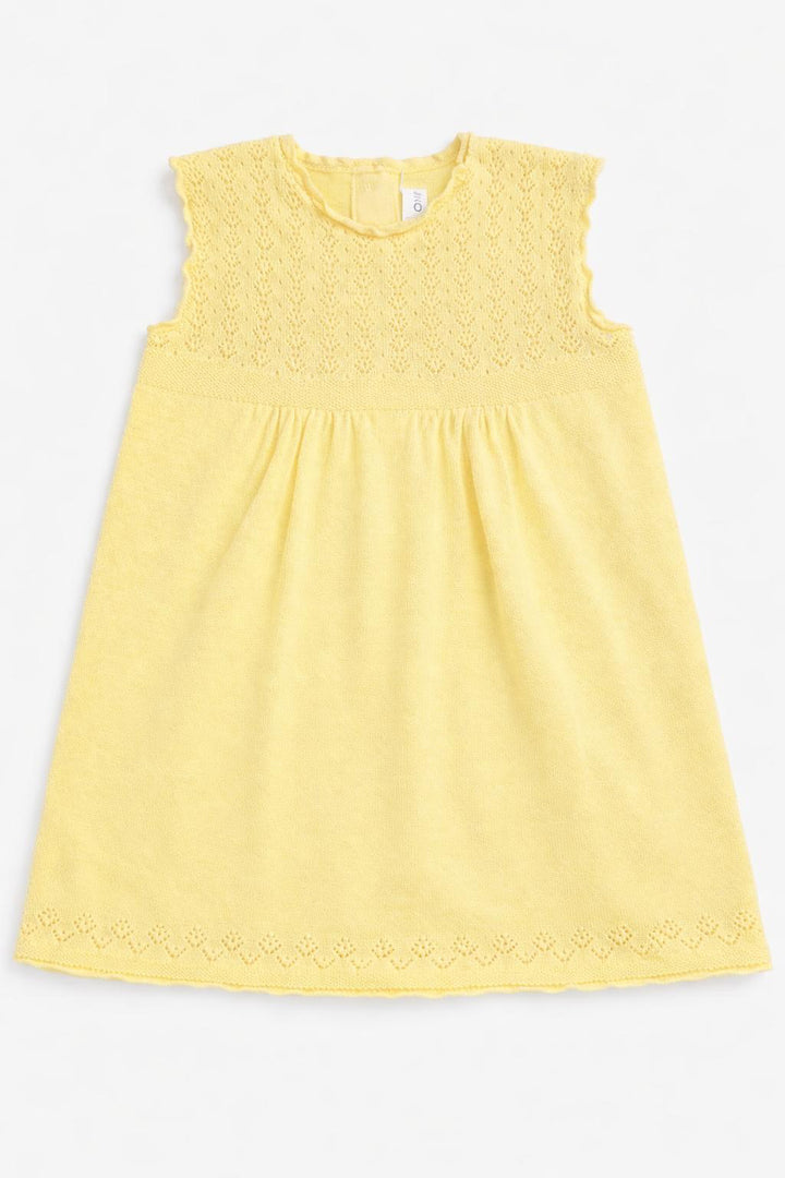 Noti knitted dress in yellow