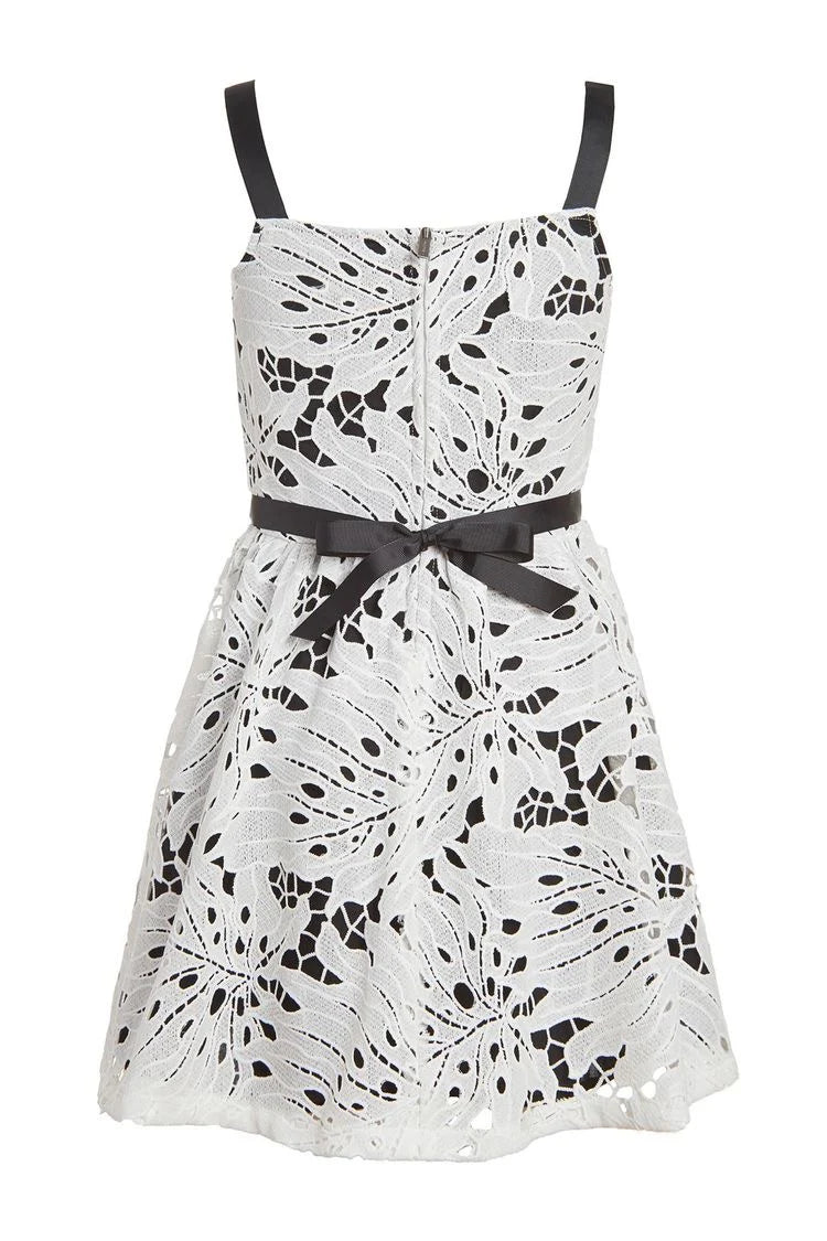 Calvin Klein white lacey dress