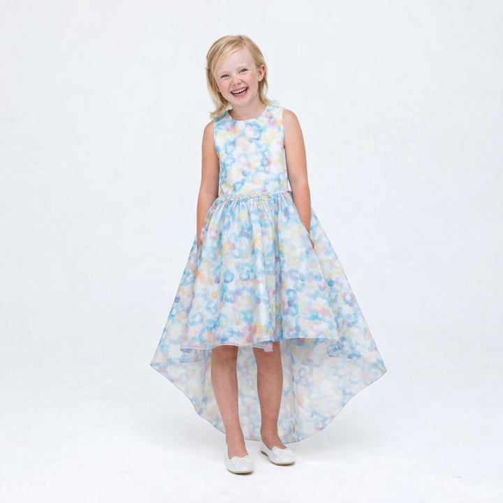 Rare Editions ombre bodice dress in blue