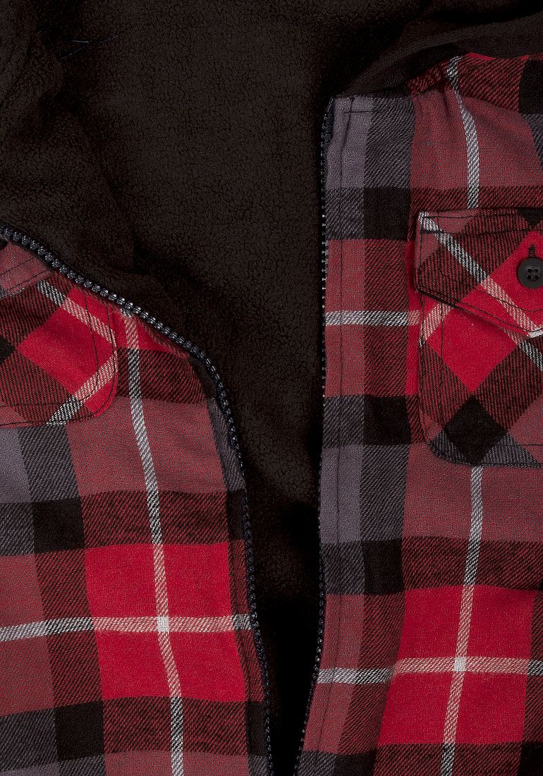 F. glory checkered shacket hoodie