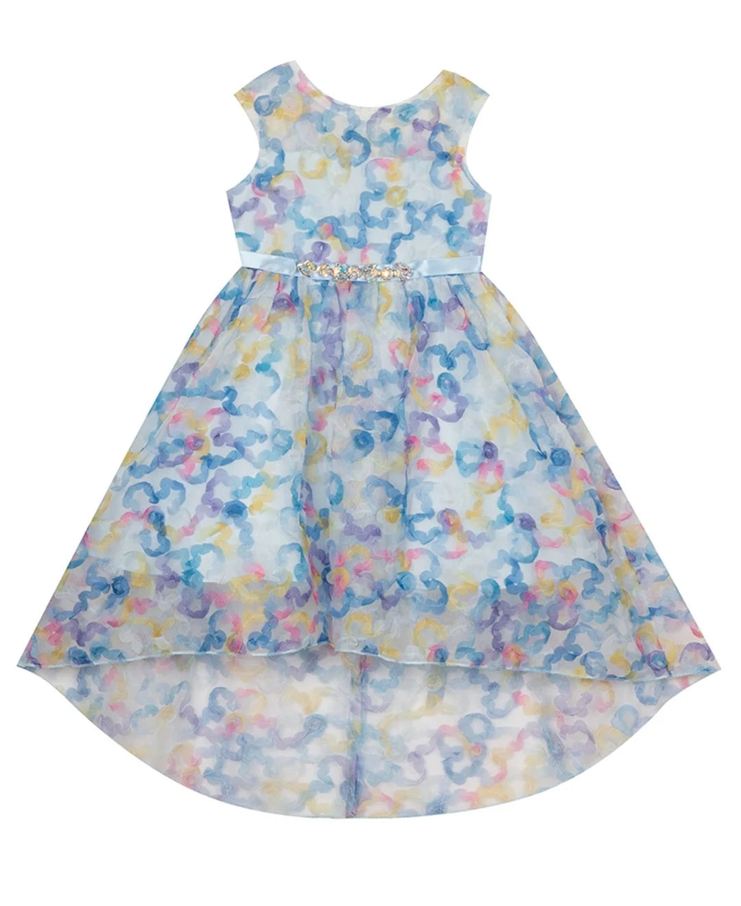 Rare Editions ombre bodice dress in blue
