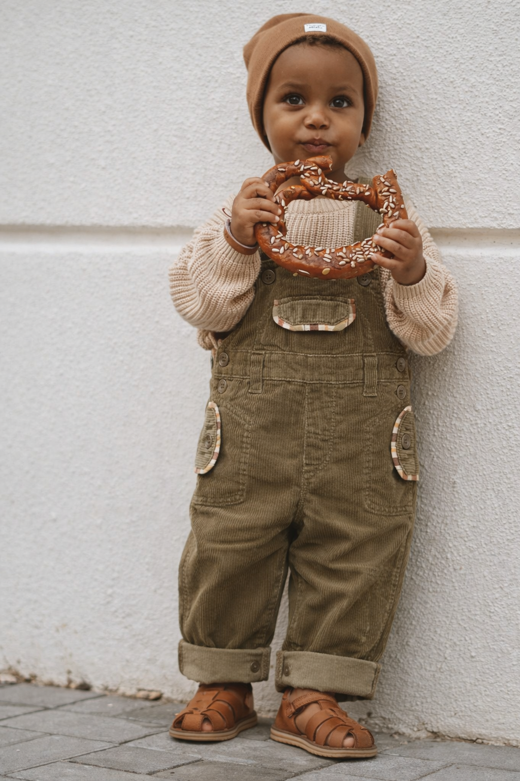 Mini mode corduroy overall boy