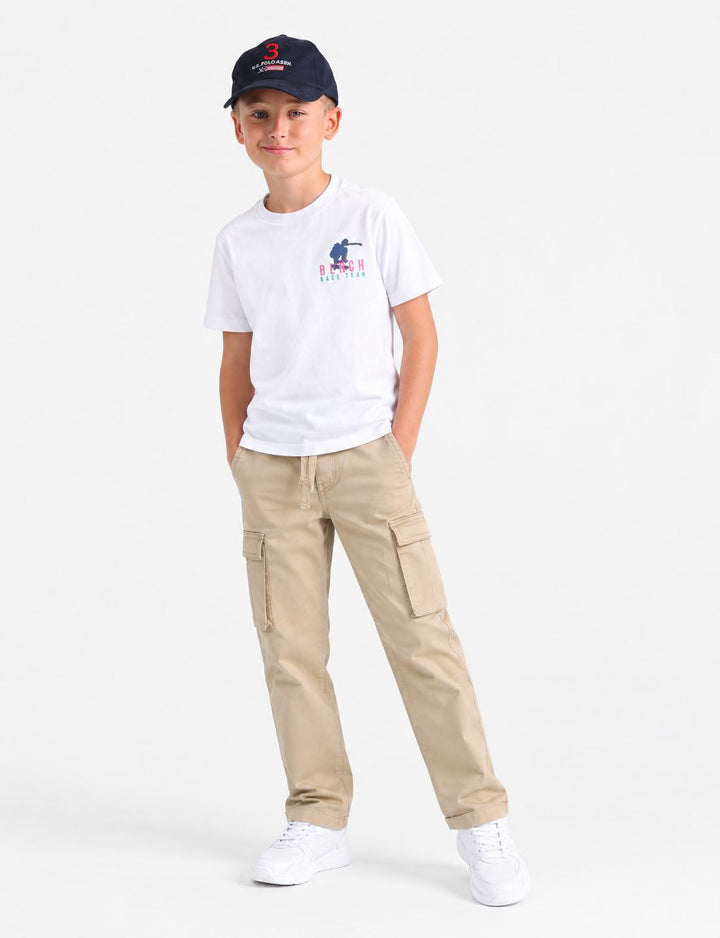 BENCH boys t-shirt white and cargo pants