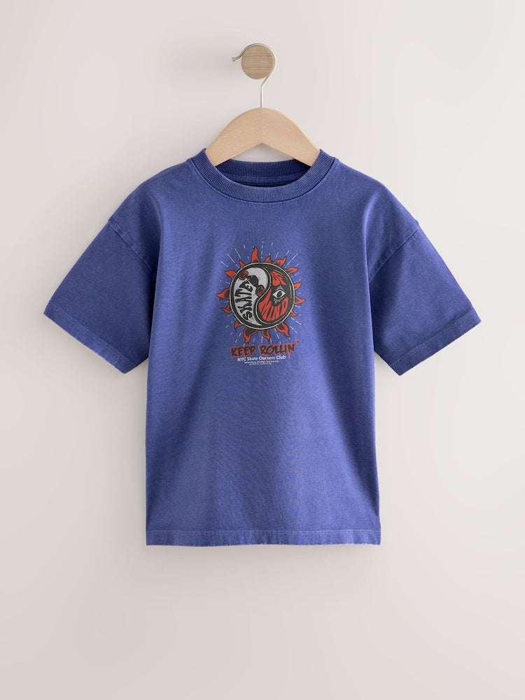 Next Relaxed Fit Short Sleeve Graphic Tee