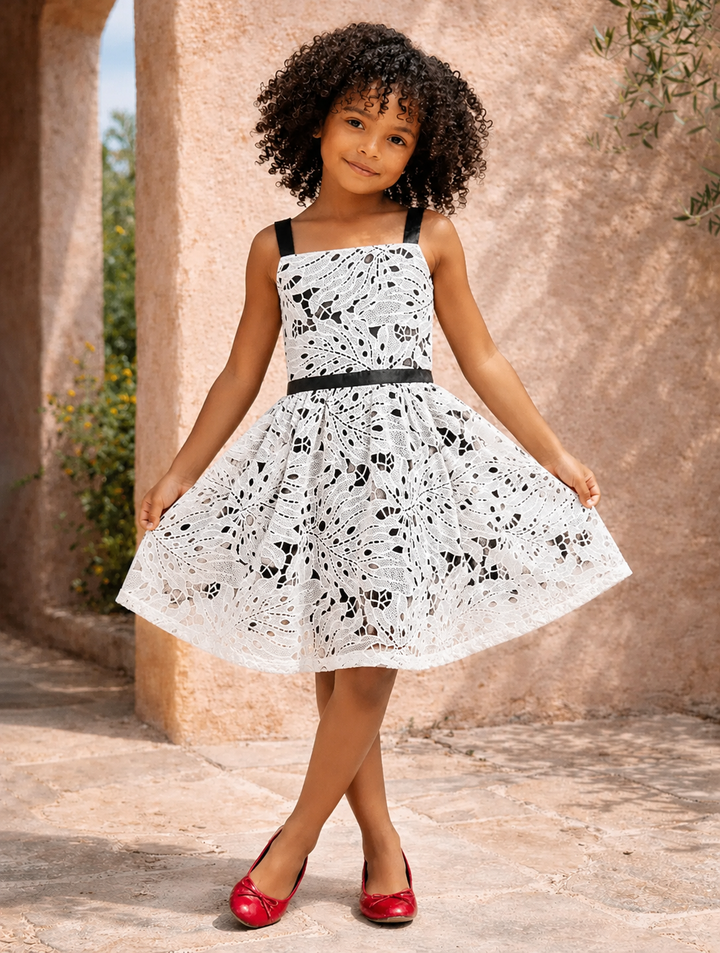 Calvin Klein white lacey dress