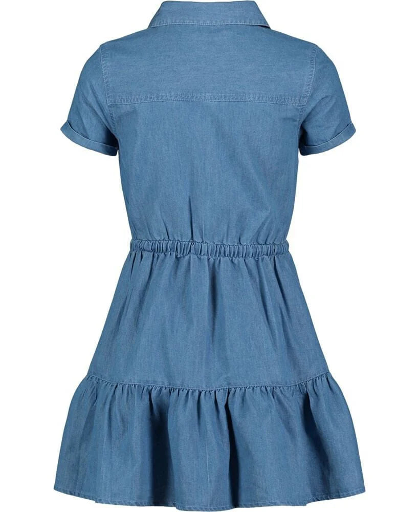 Tommy Hilfiger lightweight denim ruffled shirtdress
