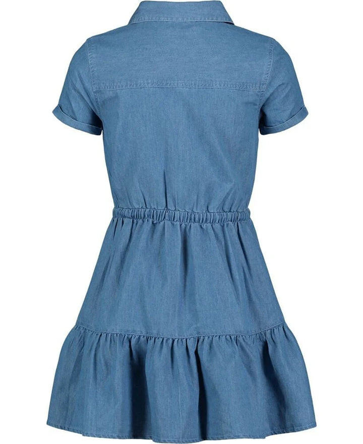 Tommy Hilfiger lightweight denim ruffled shirtdress