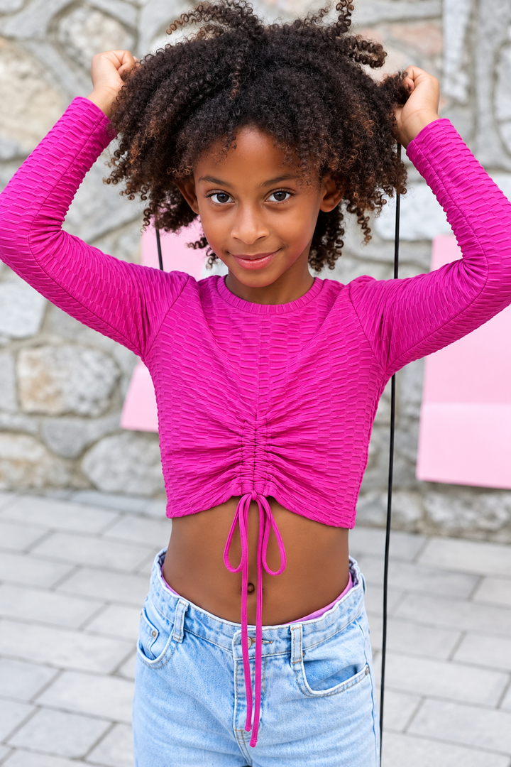 Candy couture girls crop top